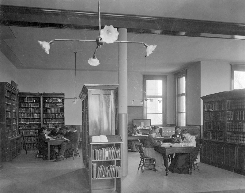 Library in Old Main, ca. 1900