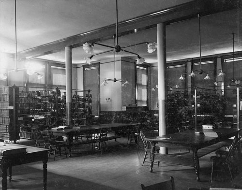 Library in Old Main, ca. 1900