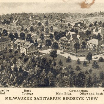 Postcard of the Milwaukee Sanitarium, circa 1914