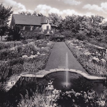 Formal Gardens Behind the Director's House, Milwaukee Sanitarium