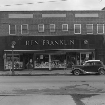 Storefront view of Ben Franklin Arts and Crafts Store, Woodstock, Va. 2