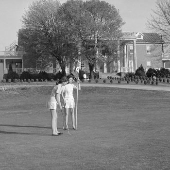 Two women playing golf at the Shenvalee Hotel and Golf Resort, New Market, Va. 3