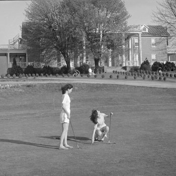 Two women playing golf at the Shenvalee Hotel and Golf Resort, New Market, Va. 4
