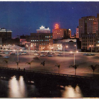 Jacksonville Skyline at Sunset. Jacksonville, Florida 1960-1980