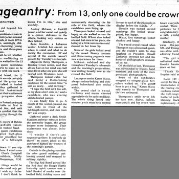 Pageantry: From 13, Only One Could Be Crowned