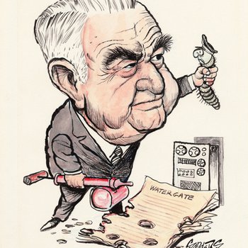 Uncaptioned Cartoon featuring Senator Sam Ervin, Jr.