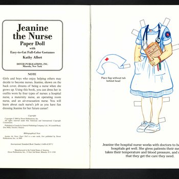 Toy: Jeanine the Nurse Paper Doll - 1