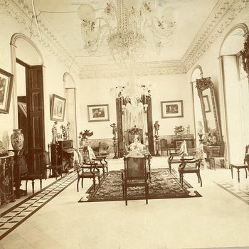Interior photograph of an exquisite Cuban drawing room (MSS31 B3 F8 #4)