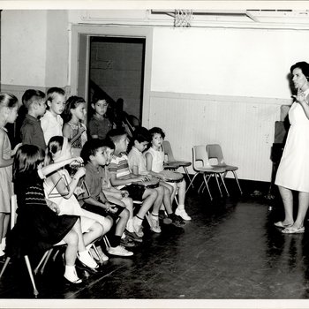 12 Children and a Teacher Make Music, Student Teaching, ca. 1960s