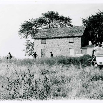 Gordon Parks, Jr. shoots a photo of his dad, Gordon Parks as he directs Newt (Kyle Johnson) in an exterior scene for "The Learning Tree" on location in Bourbon and Linn counties, Kansas