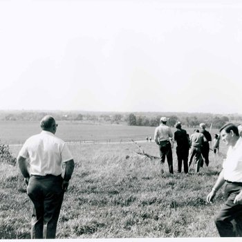 "The Learning Tree" crew work to set up an exterior scene on location in Bourbon and Linn counties, Kansas