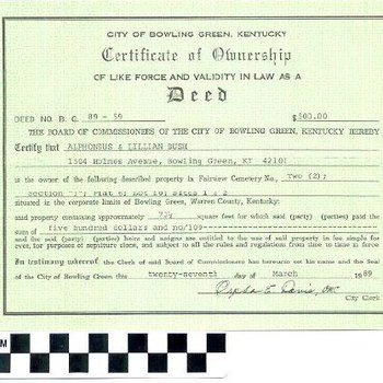 Certificate of Ownership