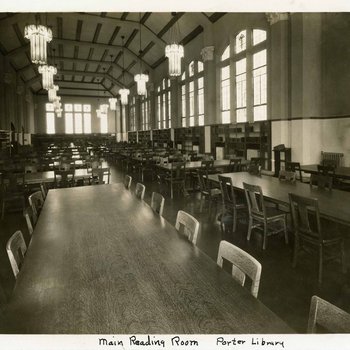 1929: Main Reading Room, Porter Library