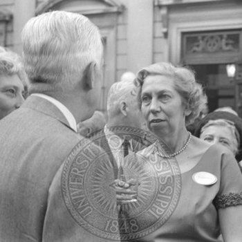 Eudora Welty at a reception honoring William Faulkner