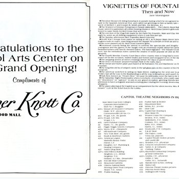 Capitol Arts Center Grand Opening Celebration program, Page 20-21