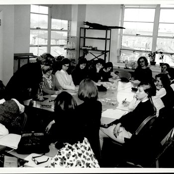 Meeting Around the Tables, Student Candids, ca. early 1960s