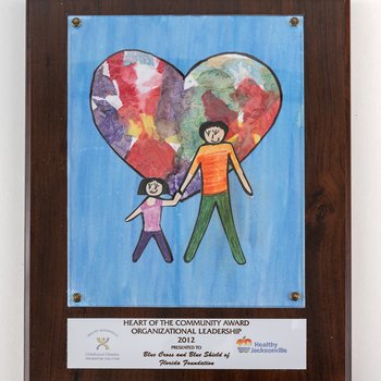 Healthy Jacksonville Heart of the Community Award Plaque