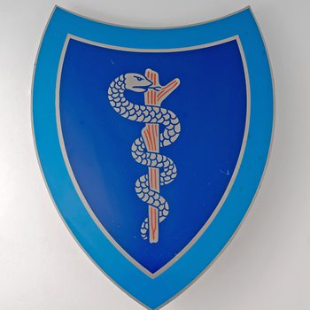 Metal Blue Shield Symbol