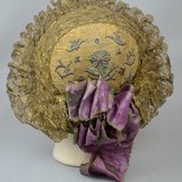 Bonnet, traditional German folk hat of metal lace, 19th century, back view