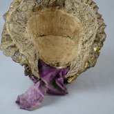 Bonnet, traditional German folk hat of metal lace, 19th century, interior view
