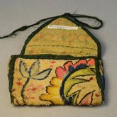 Pochette, mid-18th century, view of flap lining