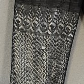 Stockings, black silk with openwork, 1880-1900, close detail of openwork