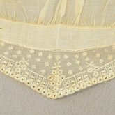 Engageantes, white cotton mull with pointed cuffs, 1845-1865, detail of cuff