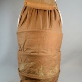 Bustle, lobster-tail with wire coils and pad, c. 1885, back view