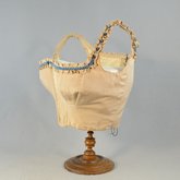 Swiss waist, cream silk, 1850s-1860s, side view