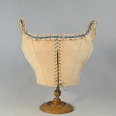 Swiss waist, cream silk, 1850s-1860s, back view