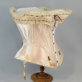 Pink silk corset, 1890-1905, side view