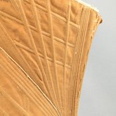 Brown linen stays, 1780-1790, detail of stitching