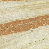 Brown linen stays, 1780-1790, detail of interior seam construction