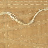 Brown linen stays, 1780-1790, detail of exterior seam and cording