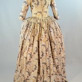 Robe à l’anglaise, printed cotton, c. 1770, back view