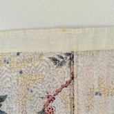 Robe à l’anglaise, printed cotton, c. 1770, detail of hem and interior seam