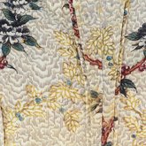 Robe à l’anglaise, printed cotton, c. 1770, detail of fabric and center back pleats