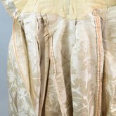 Robe à l’anglaise, ivory silk damask, c. 1750-1770, detail of skirt opening and seams