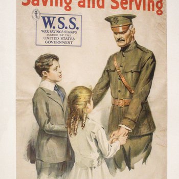 Help Him Win by Saving and Serving--Buy War Savings Stamps