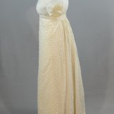 Dress, white cotton mull, 1812-1816, side view