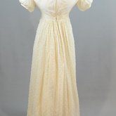 Dress, white cotton mull, 1812-1816, back view