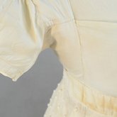 Dress, white cotton mull, 1812-1816, detail of sleeve, front