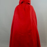 Woman’s red wool cloak, c. 1750-1800, back view