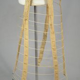 Cage crinoline with bustle, 1868-1873, side view