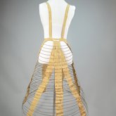 Cage crinoline with shoulder straps 1868-1873, back view