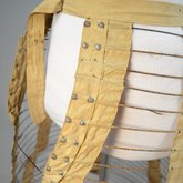 Cage crinoline with shoulder straps 1868-1873, detail of wire attachment