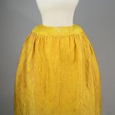 Quilted petticoat, yellow silk, 18th century, front view