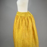 Quilted petticoat, yellow silk, 18th century, side view