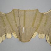 Stays, green wool and natural linen with whalebone, c. 1780, interior view