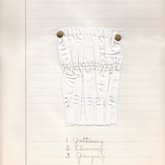 Home Economics sewing sample, 1921, gathering, shirring, and gauging